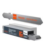 Presch Jigsaw Blades Metal 10 pcs. - Precise cuts in Medium-Thickness Sheets (2.5-6mm) - Durable T-Shaft Saw Blades for All jigsaws - Saw Blades for Aluminium, Non-Ferrous Metals and Many More