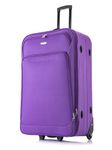 FLYMAX 26" Medium Suitcase Lightweight Luggage Expandable Hold Check in Travel Bag on Wheels Purple 69L