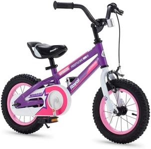 RoyalBaby Novaride Kids Bike Toddlers 12 Inch Wheel Bicycle Beginners Boys Girls Ages 3-4 Years, Kickstand, Pink