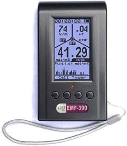 GQ Emf-390 Digital Emf Meter Rf Detector Detects Up to 10Ghz Real Time Data Logging