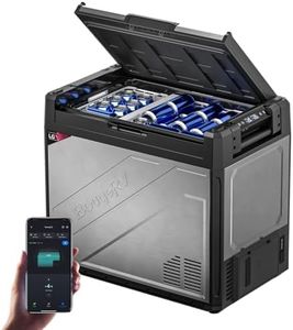 BougeRV 12 Volt Portable Refrigerator, 81 Quart Dual Zone Car Fridge Freezer with APP Control, Compressor Cooler 12/24V DC, 110~240V AC for Overlanding, Camping, Travel, RV(2026 New Model: Rocky V3.0)