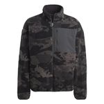 adidas Originals Men's Graphic Camo Reversible Fleece Jacket, Black, Small