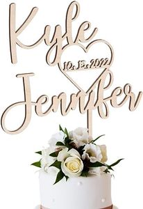 Shop Simply Perfect Wedding Cake Toppers, Custom Cake Topper, Wedding Cake Toppers Bride and Groom, Customize Your Own Anniversary Mr and Mrs Cake Topper by Choosing The Color, Size, Text Details