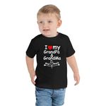 HS PRINT I Love Grandpa & Grandma Black Cotton Round Neck Half Sleeve Unisex Kids T-Shirt