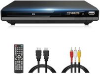 DVD Player, HDMI Region Free DVD Players for Smart TV, 1080P Upscaling, USB Input, HDMI/RCA Output Cable Included, Breakpoint Memory, Built-in PAL/NTSC, CD Players for Home Plays All Regions & Formats