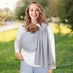 Dog Sling Carrier for Small Dogs,Carrying Wrap Anti-Anxiety Cat Sling,Adjustable Pet Sling(Light Gray)