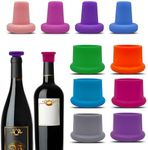 10 PCS Silicone Wine Stoppers, Reusable Beer Wine Corks, Sparkling Bottle Stopper, Wine Bottle Caps，Glass Corks Beverages Beer Champagne Bottles for Corks to Keep Wine Storage Fresh Tools