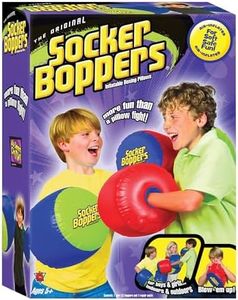 Socker Boppers Inflatable Boxing Pillows - One Pair Boppers – colors will vary, Box and Bop, Durable Vinyl, Active Outlet That Aids in Agility, Balance and Coordination, Safe Fun Indoor or Out