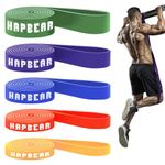 HAPBEAR Pull Up Assistance Bands - Resistance Band - Pull Up Bands -Resistance Bands Exercise Bands Set of 5 - Workout Bands for Working Out, Stretching, Physical Therapy, Muscle Training