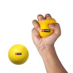 BESAFE Forever Physiotherapy Hand Exercise Soft Stress Ball for Stress Relief, Finger Wrist Hand Strengthener Arthritis Grip Squishy Toys Balls, Squeeze Ball, Yellow, Pack of 2, SBY204