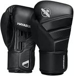 Hayabusa T3 Boxing Gloves for Men and Women Wrist and Knuckle Protection, Dual-X Hook and Loop Closure, Splinted Wrist Support, 5 Layer Foam Knuckle Padding - Black, 12 oz