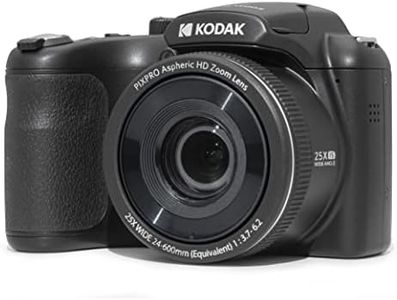 KODAK PIXPRO AZ255-BK 16MP Digital Camera 25X Optical Zoom 24mm Wide Angle Lens Optical Image Stabilization 1080P Full HD Video 3" LCD Vlogging Camera (Black)