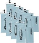 8 Pack eD 3D Glasses Storage Bag Case Lot for Passive 3D Glasses by LG, eDimensional and Others with Microfiber Cleaning Cloth! Color - Blue