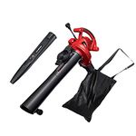 LawnMaster Red Edition BV1210E 1201 Electric Blower Vacuum Mulcher 12 Amp Variable Speed with Metal Impeller 240 MPH 380 CFM 16:1 Mulch Ratio