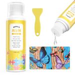 GHHKUD Jigsaw Puzzle Glue, 120ML Jigsaw Glue with Sponge Head and Applicator, Non-Toxic & Quick Dry Puzzle Sealer for 1000/2000/3000 Pieces of Puzzle Accessories Scrapper Included