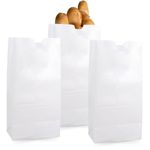 General GW8500#8 Paper Grocery Bag, 35lb White, Standard 6 1/8 x 4 1/6 x 12 7/16, (Case of 500 Bags)