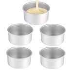 XZJMY 5Pack 5 Inch Cake Pan, Mini Cake pan, Round Aluminum Cake pan, Used for Family Gatherings to Bake Mini Cake Pizza, Quiche