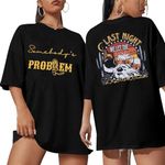 Western Morgan Wallen Shirt Women: Somebody's Problem Shirts Rodeo Country Music Shirt Oversized Graphic Tees