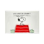 CafePress Crabby Snoopy Rectangle Magnet, 2"x3" Refrigerator Magnet