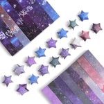 OFFCUP Origami Star Paper Strips, 1080pcs Paper Star Strips, Lucky Star Origami Paper Strips Decorative Folding Paper, Suitable for Party Decoration, Crafts Decoration (Starry Sky Gradient)