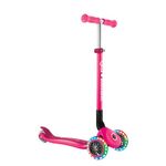 Globber Primo Foldable Scooter | Light Up Wheels | 3-Wheel Kick Scooter for Kids Ages 3-7 | Scooter with Safe, Non-Slip Deck & Premium Brakes | 3-Height Adjustable Handlebar | Scooter for Boys & Girls