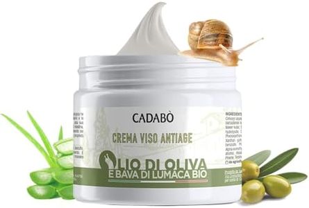 CADABO' Crema Viso Antirughe e Antimacchia per Uomo e Donna con Bava di Lumaca e Olio Bio - Made in Italy, Idratante e Nutriente, 50ml