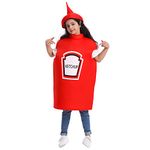 Unisex Ketchup Costumes Cosplay Kids Tomato Tunic 10-12 Years