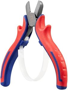 GOLD DEER 4" Mini Diagonal Pliers Small Wire Cutters Side Cutters for Crafts Artificial Flowers Jewelry Wire Electronics Plastic, Chrome Vanadium Steel Body with Teflon Finish