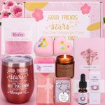 Bath Sets Friendship Gifts for Women Best Friends, Unique Skin Care Pamper Hampers Kit Pamper Gifts Self Care Package for Friend, Relaxation Birthday Gifts Ideas for Women Best Friends Sister Bestie