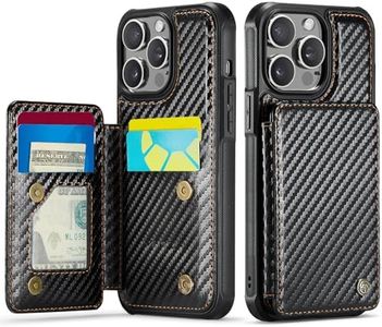 Vinich for iPhone 13 Pro Wallet Case with Card Holder, RFID Blocking Credit Slots Kickstand Shockproof Phone Cover Fit for iPhone 13 Pro 6.1" Carbon Black