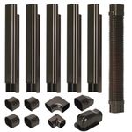 3" W 10Ft L Brown Line Set Cover Kit for Mini Split Air Conditioners Decorative PVC Slim Line Cover for Central AC & Heat Pumps Systems Tubing Cover