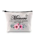 Memere Gift Memere Grandma Birthday Makeup Bag Memere Like A Regular Grandma Only Cooler Mother’s Day Gift for Grandma (Cooler Memere Bag CA)