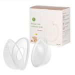 SNOWIE SOFT® 2-Pack Reusable Nipple Caps for Breastfeeding Mothers – 3.2cm Food Grade Silicone & PP Material, Leak-Proof Breast Milk Collector Shell, Convenient