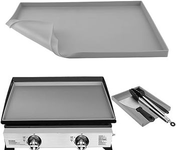 Utheer 22 Inch Silicone Griddle Mat & Spatula Mat for Blackstone Griddle, Food Grade Silicone Mat, All Season Cooking Protective Grill Cover, 22 Inch Blackstone Cover, Grey