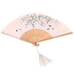 Folding Hand Fan, Durable Bamboo Fan for Stage Performances for Daily Use for Performances(2)