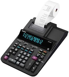 Casio DR-200R-BK Printing Calculator with 2-Color Printing, 12-Digit Front Luminous Display, 4.4 Lines Per Second Speed, Professional Business Functions | Black