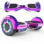 RCB Hoverboards for Kids and Adults 6.5 inch, Hoverboards with Bluetooth - Speaker - Colorful LED Lights, Hover Board Gift for Kids and Teenager