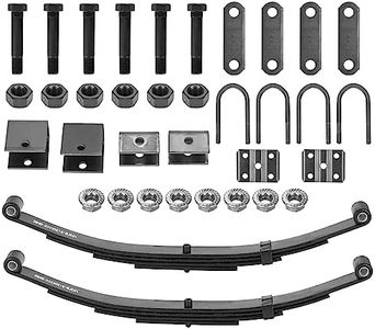 2 Pieces of SW4B 4 Leaf Trailer Spring, 3500lb Single Trailer Axle Suspension Kit with 1750lb Capacity Double Eyes Leaf Springs, U-Bolt and Hanger Kit