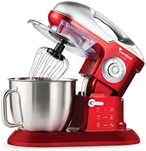 WeGeek, Batidora de pie 1900W, Capacidad 8 Litros JCI-668RM, 10 Velocidades + Pulso, 3 Accesorios IncluidosCLIPS20