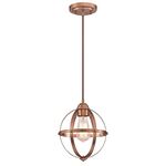 Westinghouse Lighting 6362100 Stella Mira One-Light Mini, Washed Copper Finish Indoor Pendant