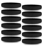 OutdoorEssentials Sweat Bands Headbands Men - Sweatbands for Women - Sports Headband - Sweat Absorbing Headband - Black, One Size - Hiking