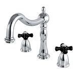 Kingston Brass KS1341PKX Duchess Roman Tub Filler with Cross Handle, Chrome, 8-1/2"