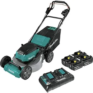 Makita XML08PT1 18V X2 (36V) LXT® Lithium‑Ion Brushless Cordless 21" Self Propelled Lawn Mower Kit with 4 Batteries (5.0Ah)