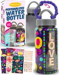 PURPLE LADYBUG Decorate Your Own Water Bottle Kits for Girls Using Shrink Wrap - Fun 6 7 8 Year Old Girl Gifts Idea, Birthday Gift for 11+ Year Old Girl, Arts and Crafts for Kids Ages 8-12