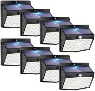 Peasur Luz Solar Exterior【8 Paquete/138 LED/3 Modos】 Luces Solares Exterior con Sensor de Movimiento,IP65 Impermeable Focos, Farolas potente para Patio, Garaje