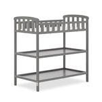 Dream On Me Emily Changing Table In Steel Grey, Comes With 1" Changing Pad, Features Two Shelves, Portable Changing Station, Made Of Sustainable New Zealand Pinewood