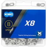 KMC X8-93 - 8 Speed Silver/Grey Chain,114L