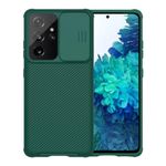 Nillkin Case for Samsung Galaxy S21 Ultra S 21 Ultra (6.8" Inch) CamShield Pro Slider Camera Close & Open Double Layered Protection TPU + PC Dark Green