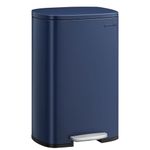 SONGMICS Kitchen Bin 13 Gallon (50 L), Pedal Bin for Kitchen, Rubbish Bin, Soft Close, Step-On Pedal, Steel, Inner Bucket, Blue LTB050L02