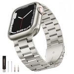 VEMIGON Compatible with Apple Watch Straps 49mm 46mm 45mm 44mm 42mm 41mm 40mm 38mm, Stainless Steel Metal Replacement Band for iWatch Series 10/9/8/7/6/5/4/3/2/1/SE/SE2 Ultra2/Ultra